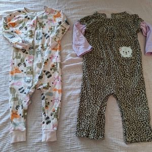 Carter's cotton button up 18 month sleepers